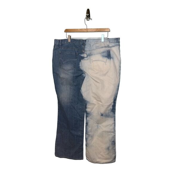 Fashion Bug 1/2 Bleached Bootcut Jeans Plus Size 24 - Picture 3 of 4